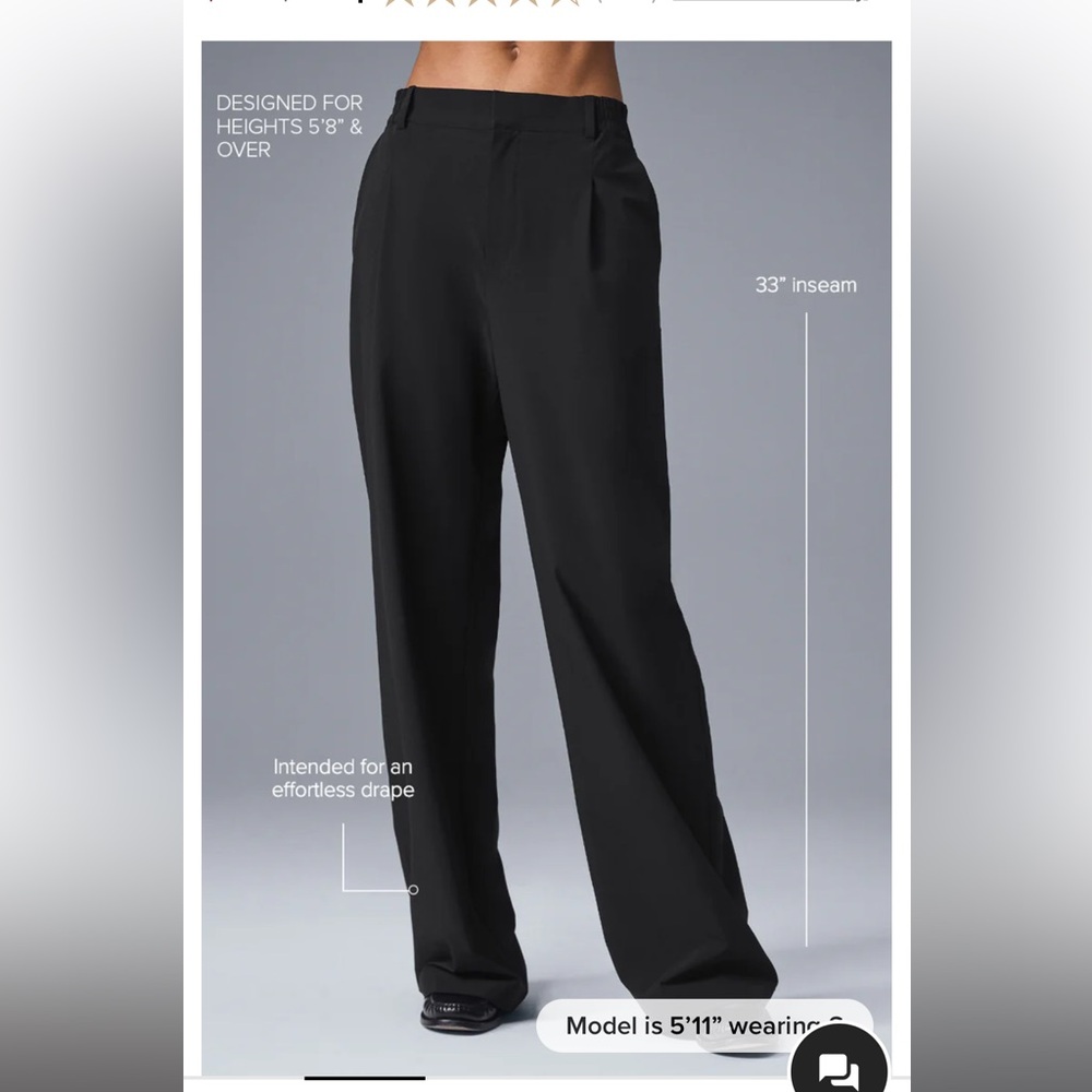 ALO High waist pursuit trousers, regular length, XXS NWT